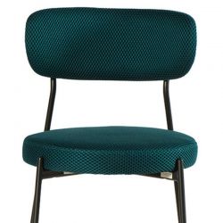 Lot de 2 chaises métal et tissu bleu Casita ALTO