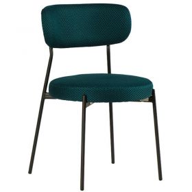 Lot de 2 chaises métal et tissu bleu Casita ALTO
