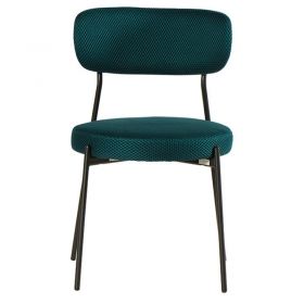 Lot de 2 chaises métal et tissu bleu Casita ALTO