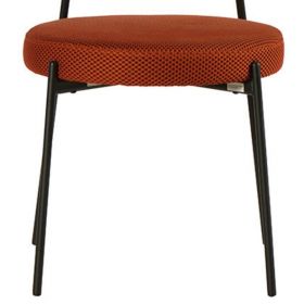 Lot de 2 chaises métal et tissu terracotta Casita ALTO