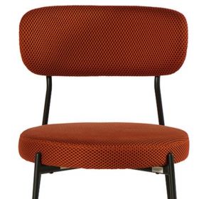 Lot de 2 chaises métal et tissu terracotta Casita ALTO