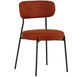 Lot de 2 chaises métal et tissu terracotta Casita ALTO