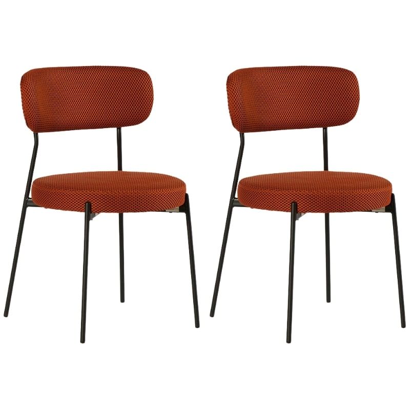 Lot de 2 chaises métal et tissu terracotta Casita ALTO