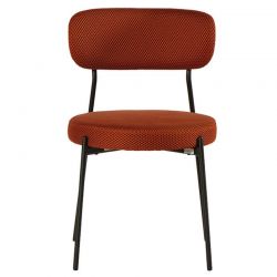 Lot de 2 chaises métal et tissu terracotta Casita ALTO