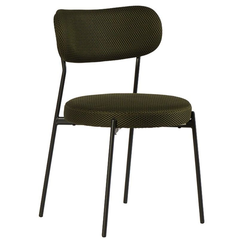 Lot de 2 chaises métal et tissu vert Casita ALTO