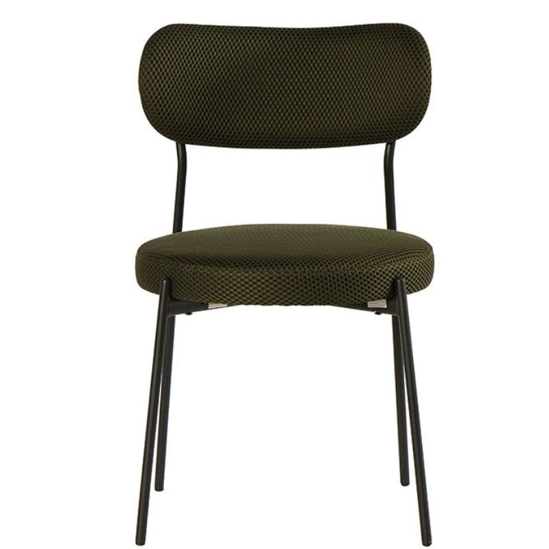 Lot de 2 chaises métal et tissu vert Casita ALTO