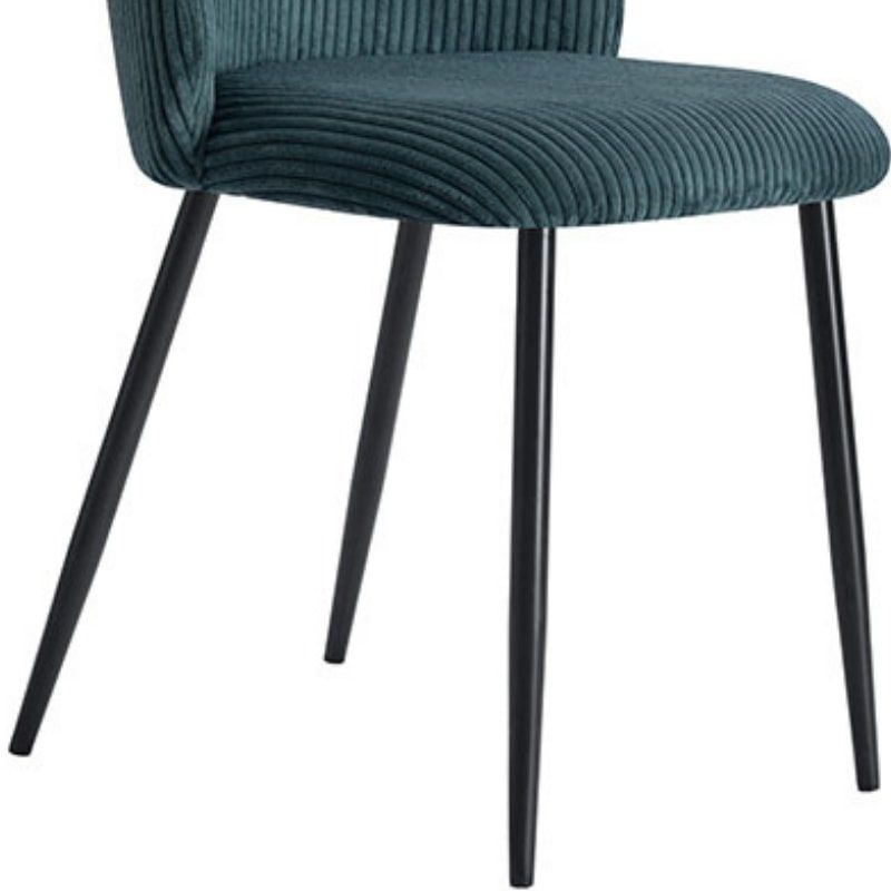 Lot de 2 chaises velours côtelé bleu pétrole 60cm Casita BELLOT
