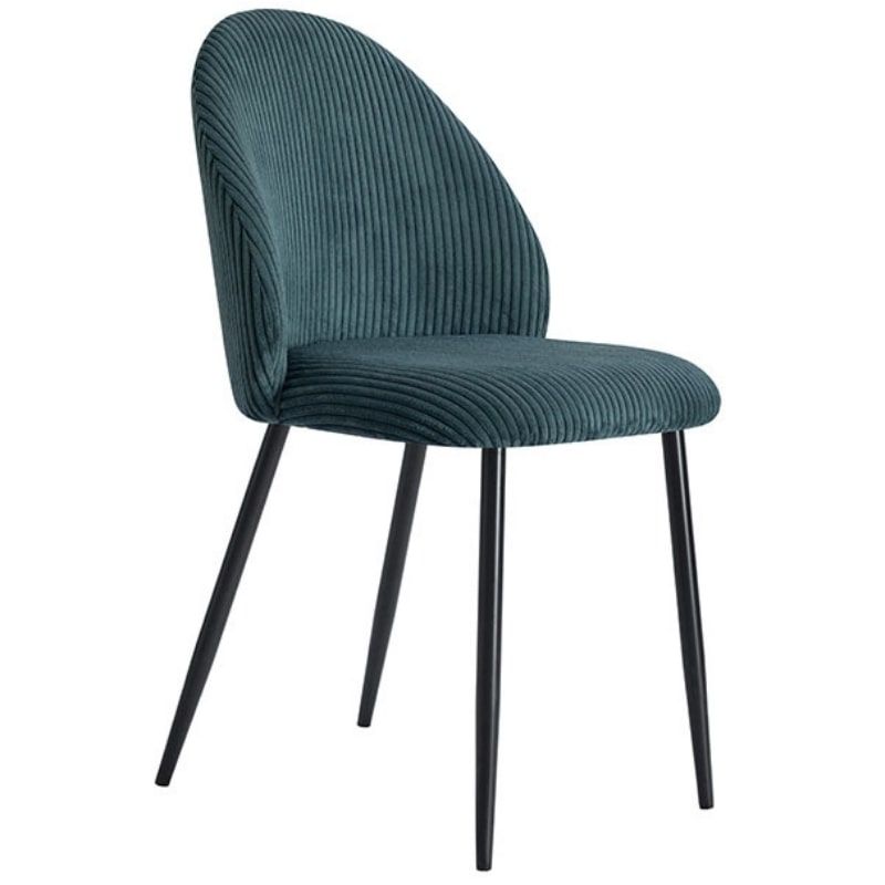 Lot de 2 chaises velours côtelé bleu pétrole 60cm Casita BELLOT