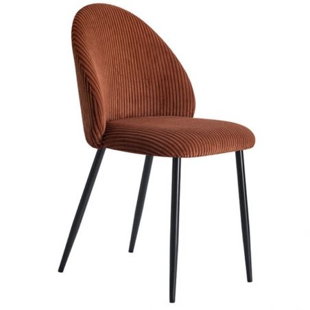 Lot de 2 chaises velours côtelé rouille 60cm Casita BELLOT