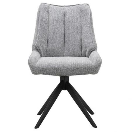 Lot de 2 chaises confort pivotante gris 53cm Casita WEBBER