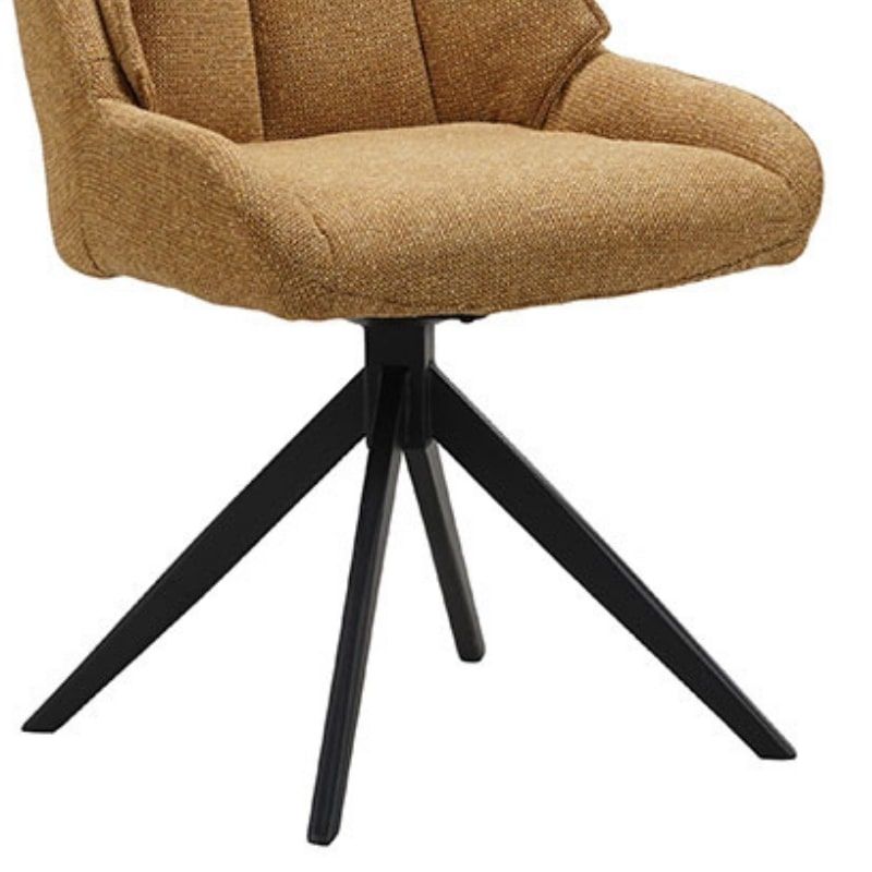 Lot de 2 chaises confort pivotante moutarde 53cm Casita WEBBER