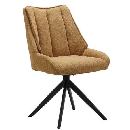 Lot de 2 chaises confort pivotante moutarde 53cm Casita WEBBER