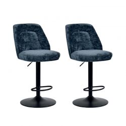 Lot de 2 chaises de bar réglable en hauteur bleu Casita ZOUNG