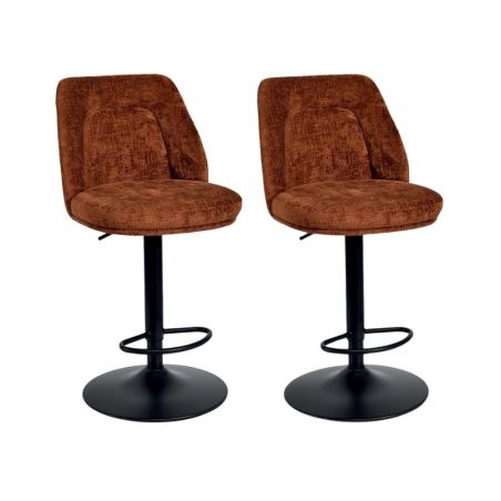 Lot de 2 chaises de bar réglable en hauteur terracotta Casita ZOUNG