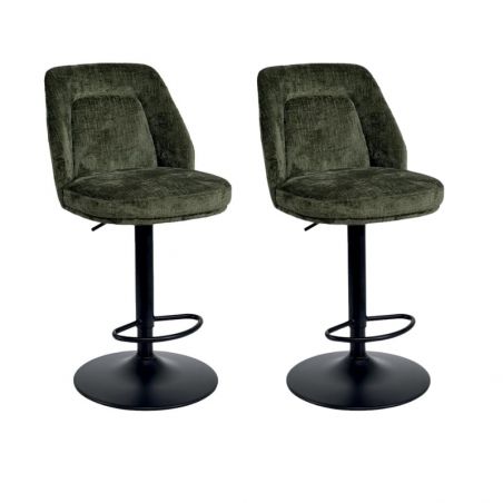 Lot de 2 chaises de bar réglable en hauteur vert Casita ZOUNG