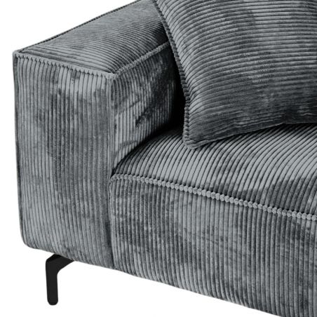 Canapé moderne velours côtelé gris PUEBLO Casita