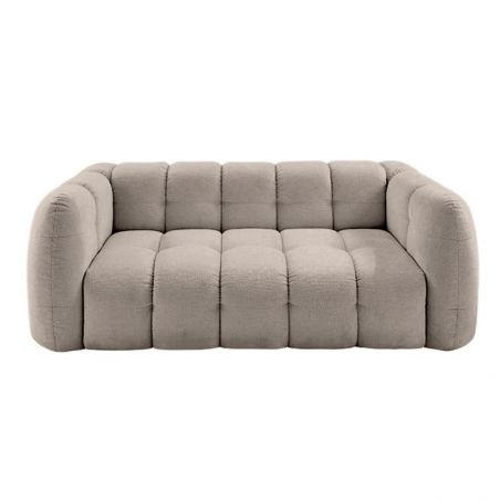 Canapé chenille cocooning en tissu taupe Casita MILOW