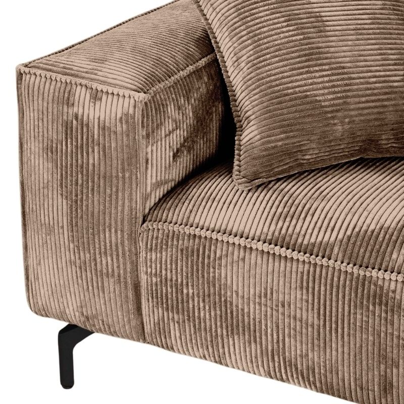 Fauteuil tissu velours côtelé camel PUEBLO Casita