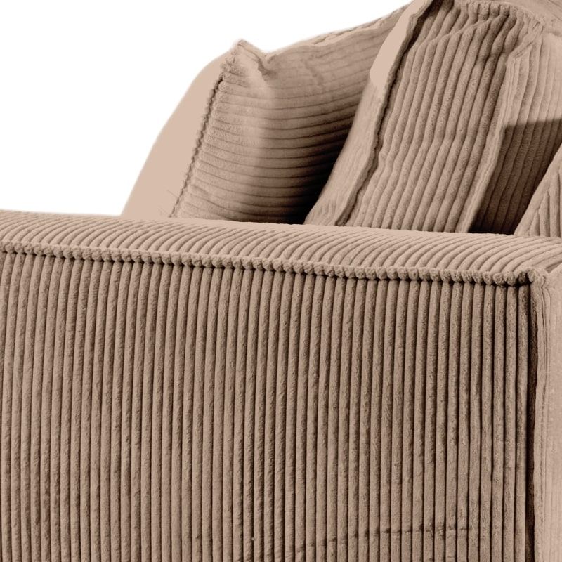 Fauteuil tissu velours côtelé camel PUEBLO Casita