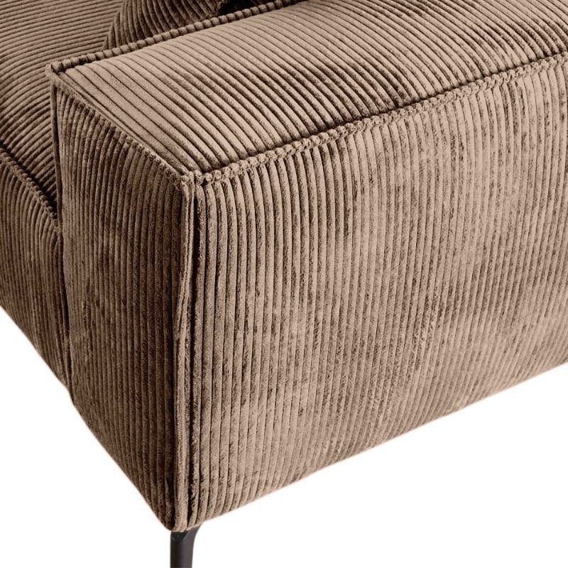 Fauteuil tissu velours côtelé camel PUEBLO Casita