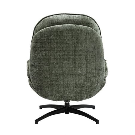 Fauteuil vintage inclinable vert confort avec repose-pieds Casita BRANSON