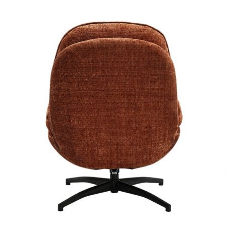 Fauteuil vintage inclinable terracotta confort avec repose-pieds Casita BRANSON