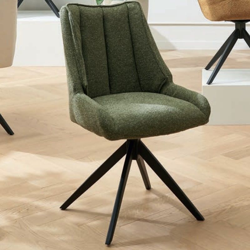 Lot de 2 chaises confort pivotante vert 53cm Casita WEBBER