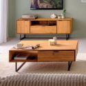 Table basse teck massif recyclé 120cm BAHIA Casita BAHTABA 212
