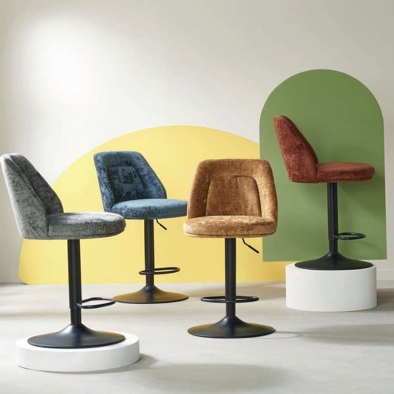 Lot de 2 chaises de bar réglable en hauteur bleu Casita ZOUNG