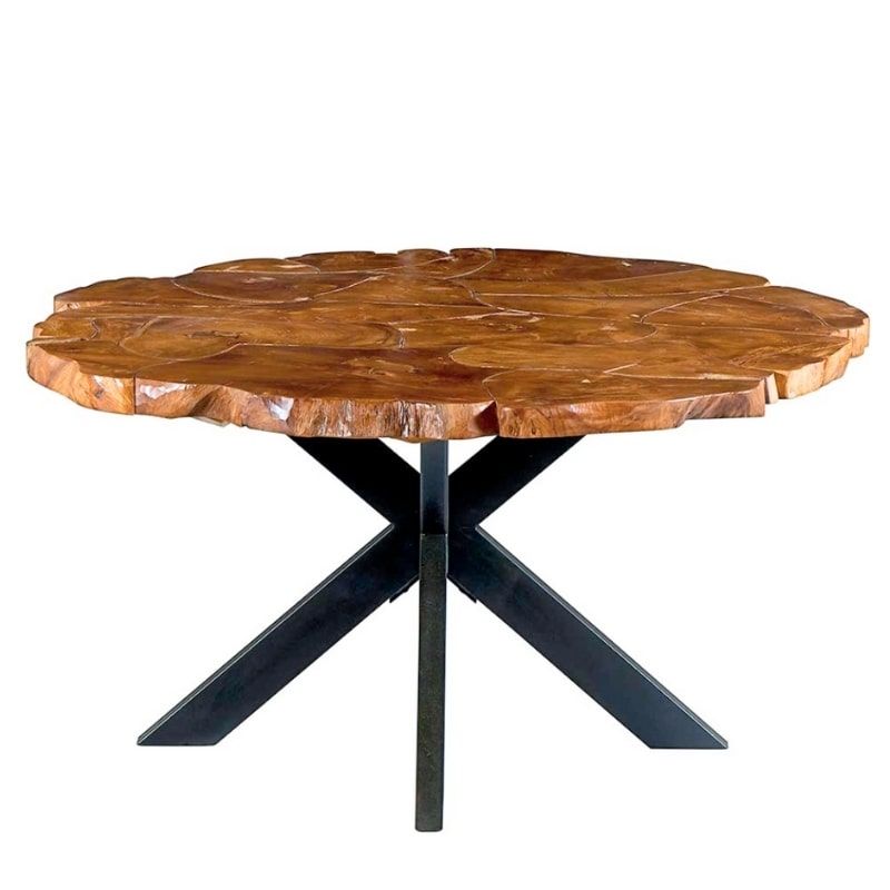 Table repas ronde teck ~150cm Casita PALATARO 150N