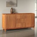 Buffet arrondi bois de chêne huilé rétro 180cm WINTON Casita