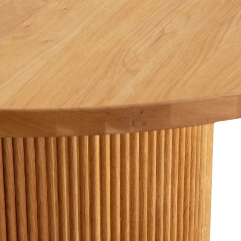 Table salle manger ovale bois massif chêne huilé rétro 220cm WINTON Casita