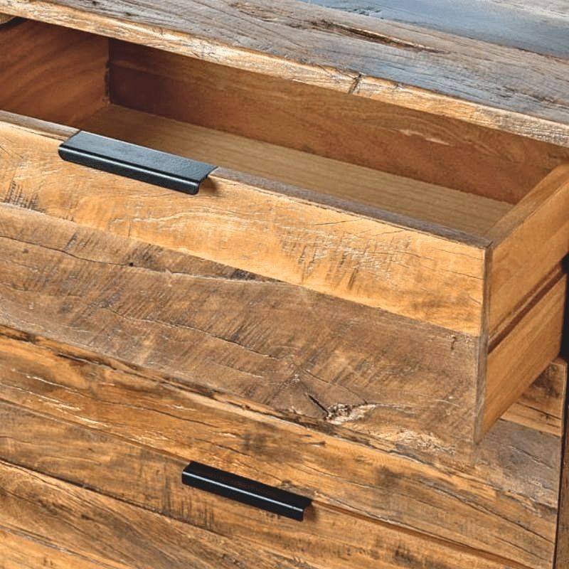 Commode industrielle en bois recyclé MELISSA 110cm