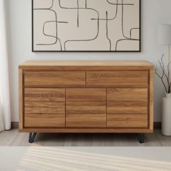 Buffet moderne en chêne massif huilé 145cm Wave Casita