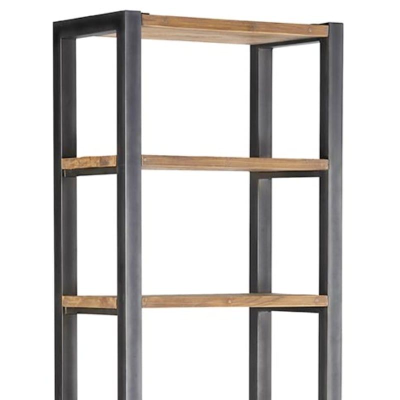Bibliothèque teck et métal 70cm Wales Casita WALETA30