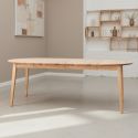 Table à manger ronde chêne massif extensible Ø110cm JONAS