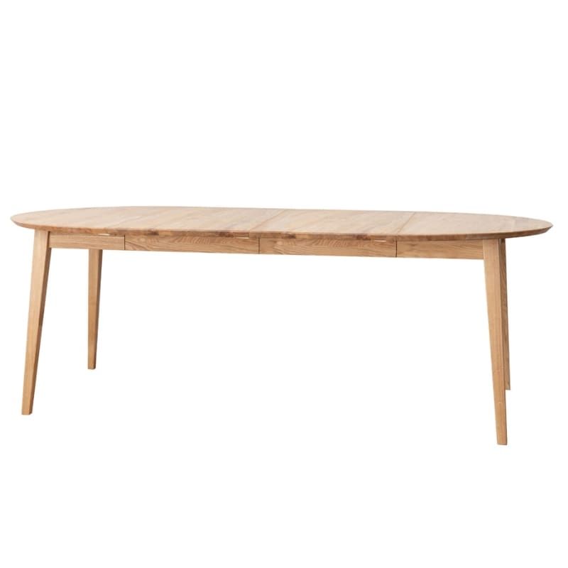 Table à manger ronde chêne massif extensible Ø110cm JONAS