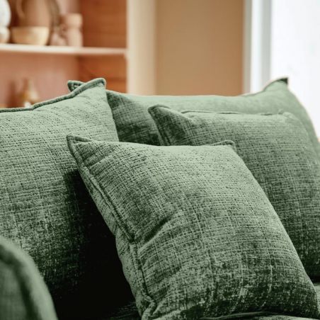 Canapé 3 places scandinave vert tissu doux 204cm HASTING Casita