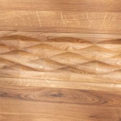 Table basse chêne massif avec tiroir rangement 120cm Wave Casita