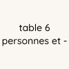 Table 6 personnes et -