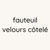 Fauteuil velours côtelé